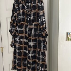 Plaid Long Sleeve Dress